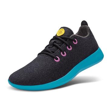 Baskets Allbirds Laine Runner Femme Noir Menthe | FR4571AP