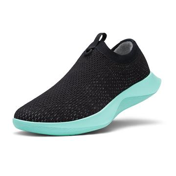 Baskets Allbirds Tree Dasher Relay Femme Noir Menthe | FR4582UT