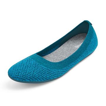 Chaussures Plates Allbirds Tree Breezers Femme Turquoise | FR4390JJ