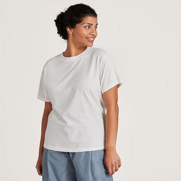 T Shirts Allbirds Allgood Coton Femme Blanche | FR4310SO