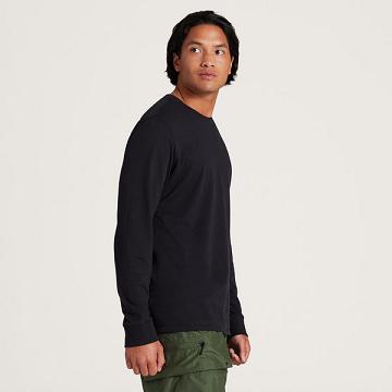 T Shirts Allbirds Allgood Coton Long Sleeve Homme Noir | FR4768RW