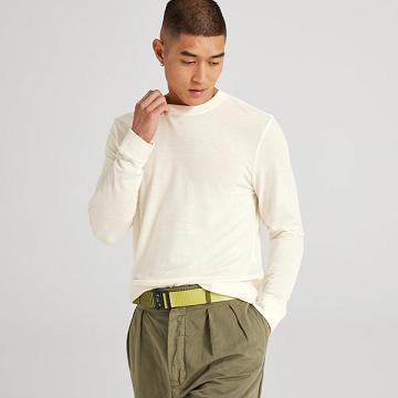 T Shirts Allbirds Long Sleeve Sea Homme Blanche | FR4771QZ