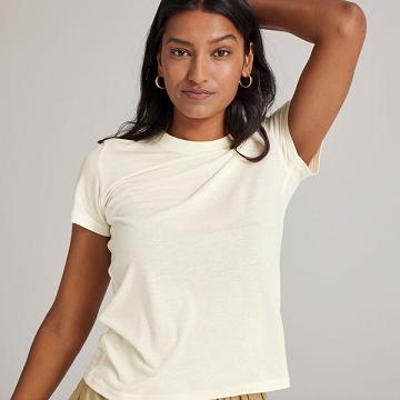 T Shirts Allbirds Sea Femme Blanche | FR4321IS