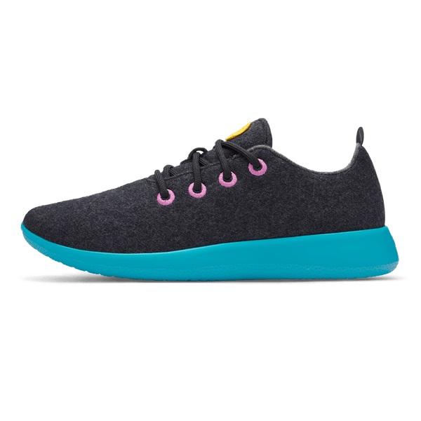 Baskets Allbirds Laine Runner Femme Noir Menthe | FR4571AP