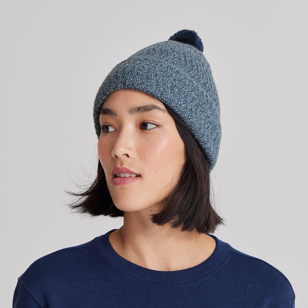 Chapeaux Allbirds The Pom Beanie Femme Bleu | FR4204FM