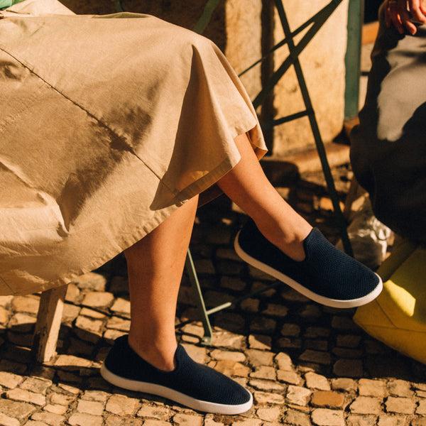 Chaussures Slip On Allbirds Tree Loungers Femme Bleu Marine | FR4532TV