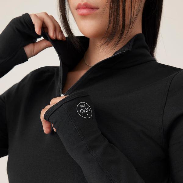 Sweat À Capuche Allbirds Performance Quarter Zip Femme Noir | FR4280VD