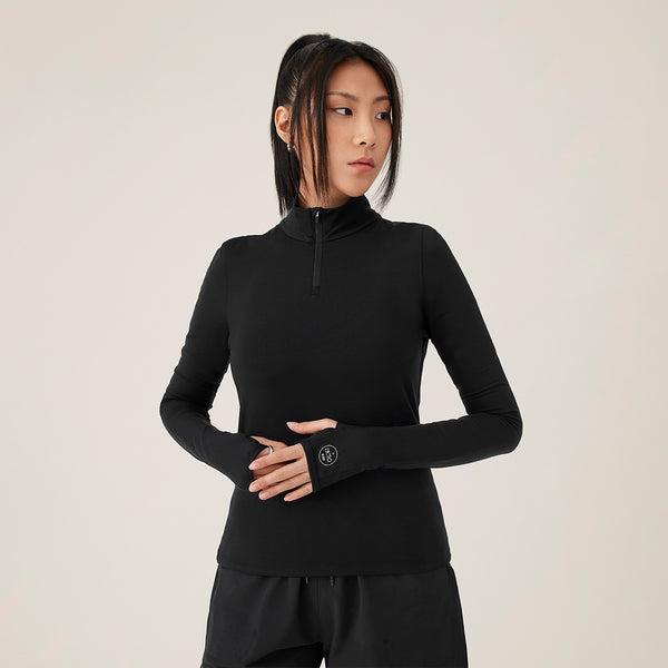 Sweat À Capuche Allbirds Performance Quarter Zip Femme Noir | FR4280VD