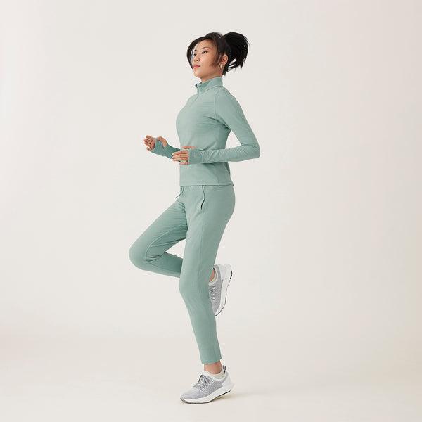 Sweat À Capuche Allbirds Performance Quarter Zip Femme Vert | FR4282XF