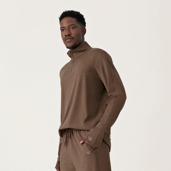 Sweat À Capuche Allbirds Performance Quarter Zip Homme Marron | FR4729HK