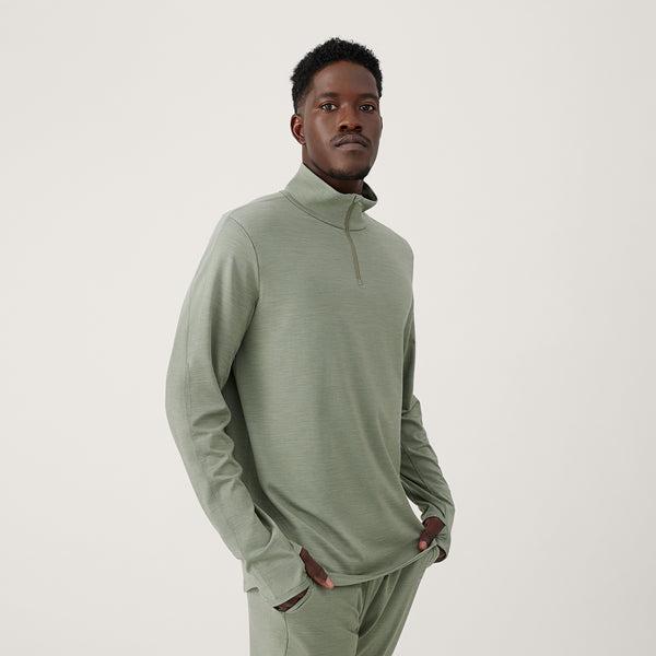 Sweat À Capuche Allbirds Performance Quarter Zip Homme Vert | FR4730GL