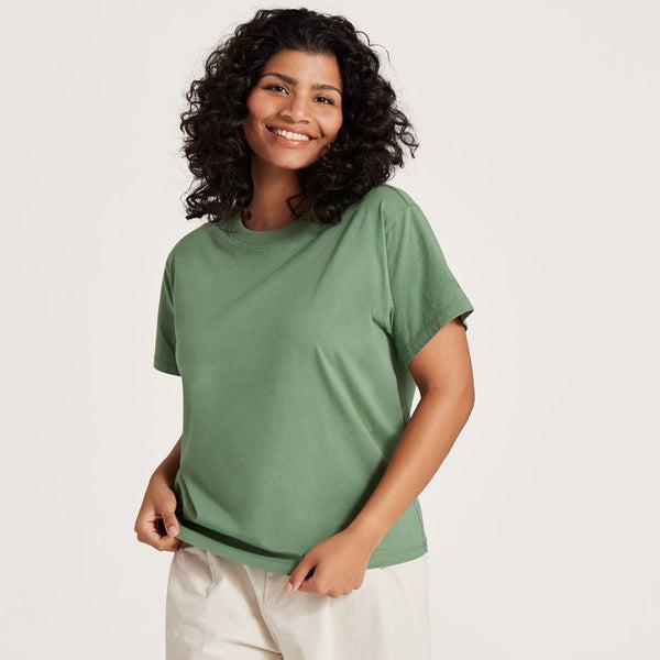 T Shirts Allbirds Allgood Coton Femme Vert | FR4309DN