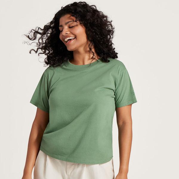 T Shirts Allbirds Allgood Coton Femme Vert | FR4309DN