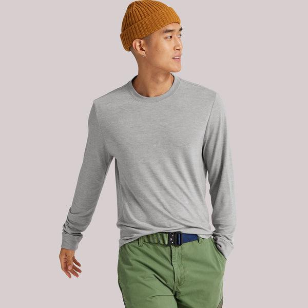 T Shirts Allbirds Long Sleeve Sea Homme Grise | FR4772MA