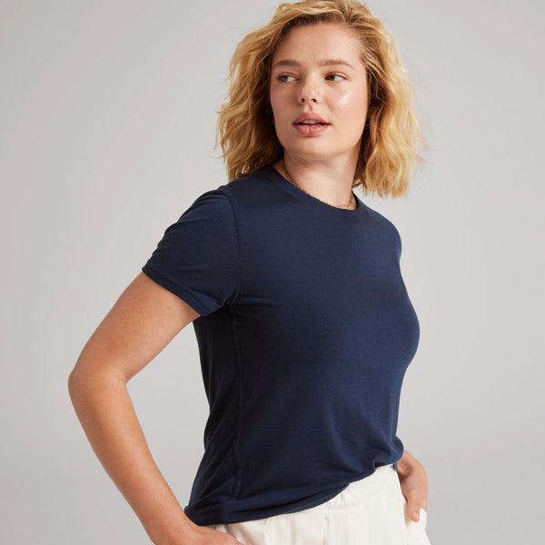 T Shirts Allbirds Sea Femme Bleu Marine | FR4318AP