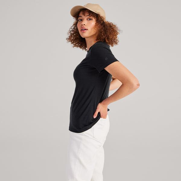 T Shirts Allbirds Sea Femme Noir | FR4319PQ